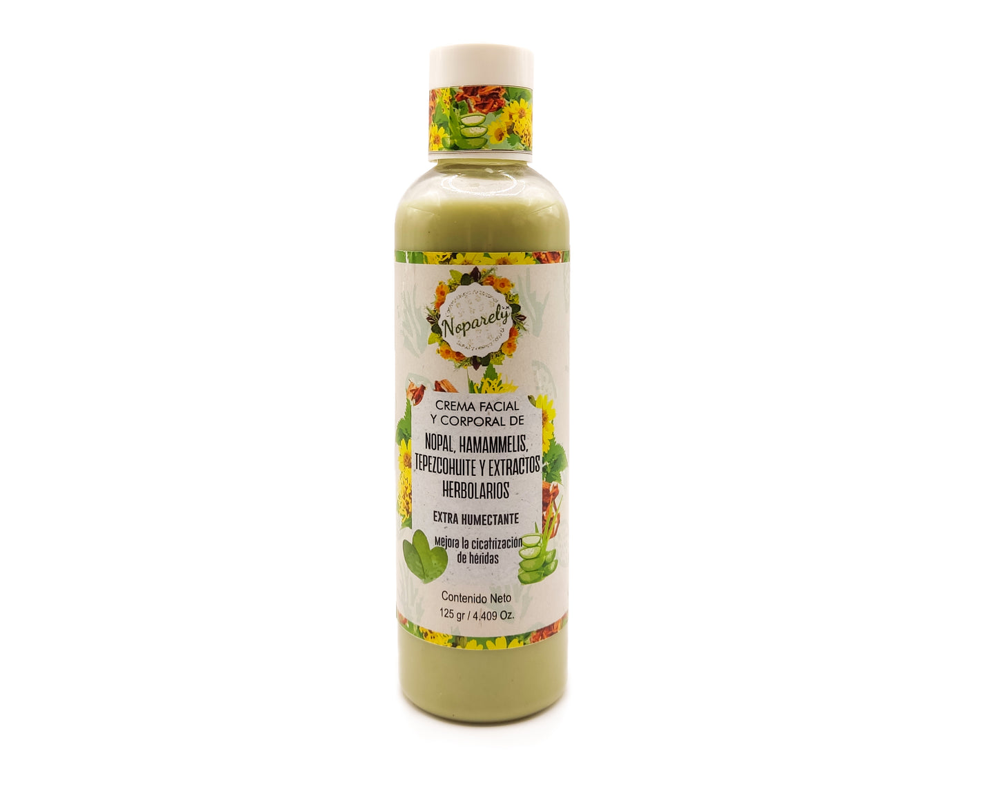 Crema Facial y Corporal de Nopal, Hamammelis, Tepezcohuite y Extractos Herbolarios