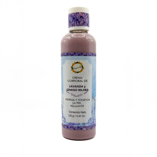 Crema Corporal de Lavanda y Ginkgo Biloba