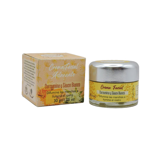 Crema Facial Aclarante de Cúrcuma y Sauce Blanco