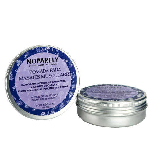 Pomada para masajes musculares