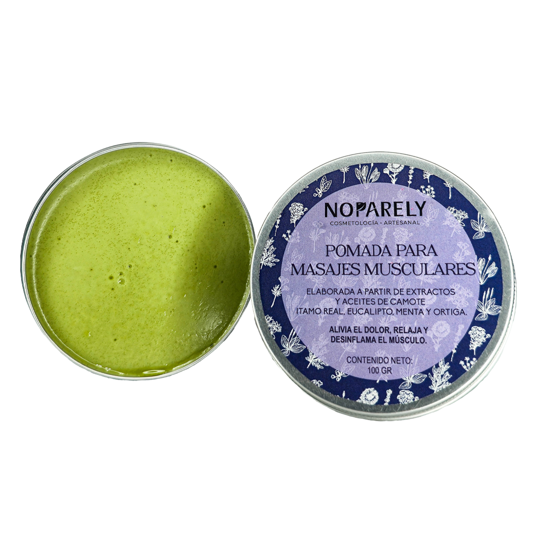 Pomada para masajes musculares