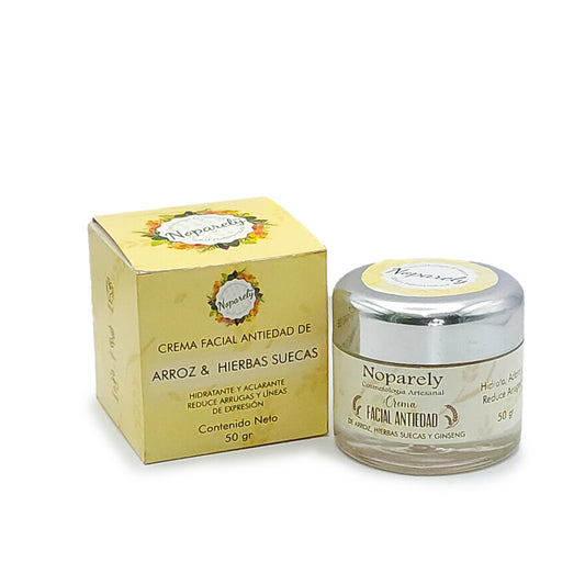 Crema Facial Antiedad de Arroz y Hierbas Suecas