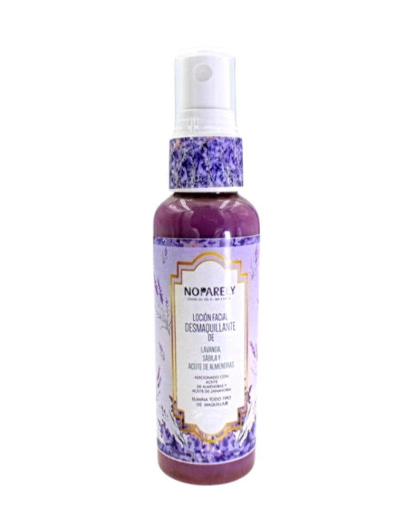 Loción Facial Desmaquillante de Lavanda, Sábila y Aceites de Almendras