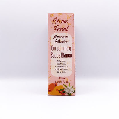 Sérum Facial Aclarante Intensivo Cúrcumina y Sauce Blanco